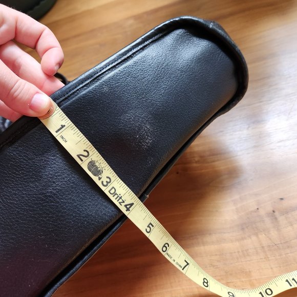 Vintage Fossil Black Leather Handbag - Picture 15 of 15